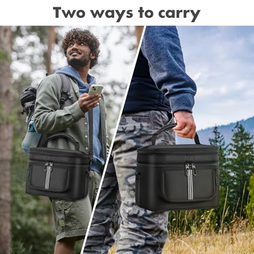 Portable Power Station Carrying Case Compatible with ECOFLOW RIVER 2 Power Station Generator Protective Shoulder Storage Bag Cover with Pocket for Outdoor Travel Camping Charging Accessories