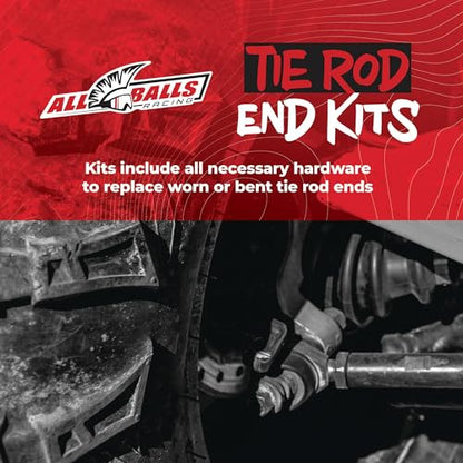 All Balls Racing Tie Rod End Kit for Polaris Sportsman 550 EPS 2009-2020 | OEM replacement, fits Sportsman Touring 570 SP, 570 engines, for atv, 2 Tie Rod Ends Includes, 51-1050