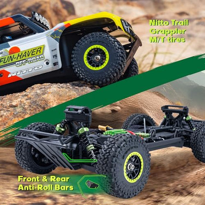 FCXㅤ FMS 1/18 Ford Bronco U4 S Brushless RC Truck, Hobby RC Crawler with Remote Controlled Lighting, Cooling System 4WD Drivetrain RC Crawler for Adults, Brushless (RTR 2024) - color: Rtr 2024