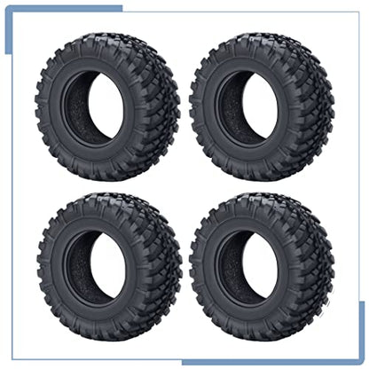 4PCS Rubber Micro RC Tires 38mm for Kyosho Mini Z 4x4 Tires 1/18 Scale 1/24 Scale - size: 38mm