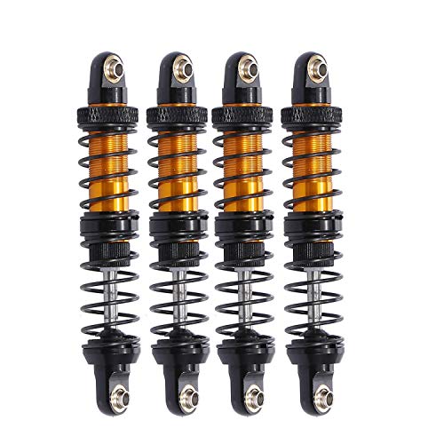 GoolRC 4pcs 80mm Metal Shock Absorber Damper Adjustable for 1/10 Tamiya CC01 RC Crawler Off-road Car - size: 80mm