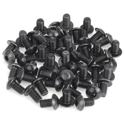 55 Pieces M5 x 8mm Button Head Socket Cap Screws, Thread Pitch 0.8mm, Sutemribor M5 Black Screws, 10.9 Grade Alloy Steel, Black Oxide Finish, Fully Threaded - size: M5 x 8mm, style: Button Head