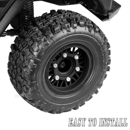 12mm/14mm/17mm Hex RC Truck Tires for Slash 2WD 4×4,Arrm a Senton,Axia1,Rc 4wd,Red cat,RC Short Course Truck Wheels and Tires,Black - color: Black - (12mm/14mm/17mm Hex)
