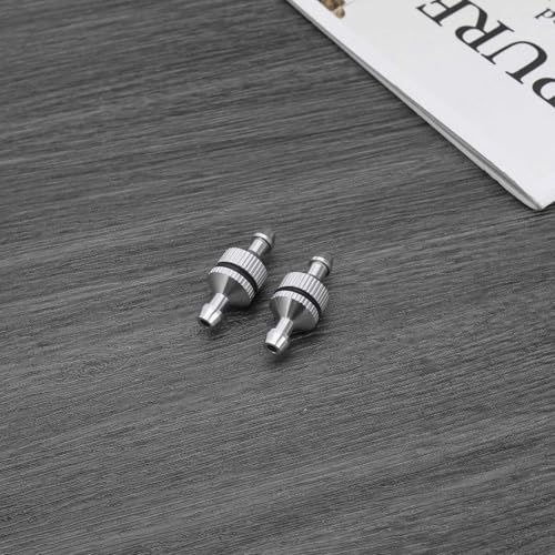 2pcs Aluminum Alloy Nitro Glow Fuel Inline Filter Replacement Part 5507450 Suitable for Model Airplanes Cars Spare Parts Sliver (25x10x5mm)