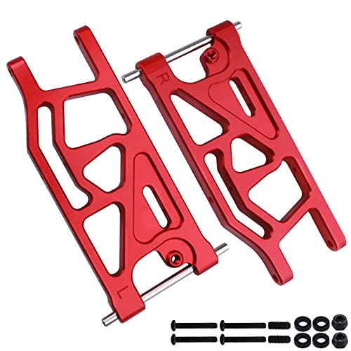 Aluminum Rear Lower Suspension Arms Set for ARRMA Mojave 6S BLX Upgrades 1/7 Scale Desert Truck, Replaces ARA330607 (Red)