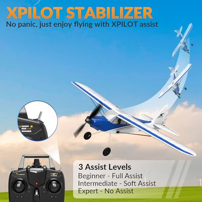 RC Plane Sport Cub 500 S2 Remote Control Airplane 4 Channel RTF | Easy Control for Beginners, One Key Aerobatic,3 Modes, Best Gift for Adults