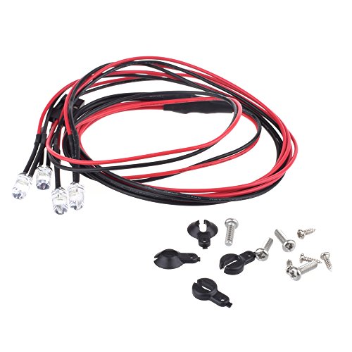 RC Car 1/8 1/10 LED Lights Cup 12mm&18mm Truck LED Fog Lamp Light Kits for RC 1:8 1:10 Tamiya AXIAL Crawler Rock (4Pcs)