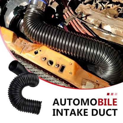 Car Duct Hose, 2.9" Anti-leak Retractable Air Intake Hose to 39 ", Flexible Water-proof Cold Air Conduction Hose, Modified Intake Accessory for Car & Truck Engine (Black) - color: Black #2.9 "