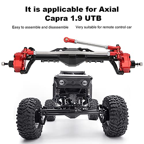 RC Front Axle Remote Control Crawler Metal Front Portal Axle Assembly for Axial Capra 1.9 UTB RC Car