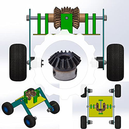 2Pcs Bevel Gear Tapered Bevel Pinion Gear Bevel Gears 1.5 Module for Hardware Mechanical Rotation (16T 8mm Hole) - size: 16T 8mm Hole