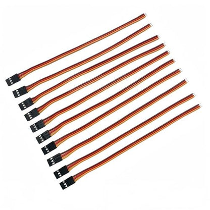 10 Pieces 3-Pin Servo Extension Cable Servo Extension Cord RC Wire Cable Connectors Compatible with RC JR Car Airplanes Drone