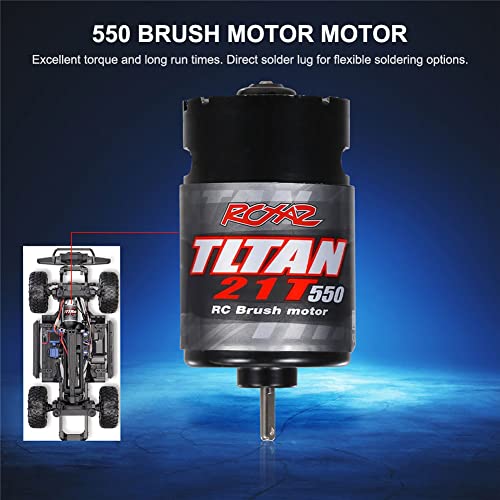 550 Brushed Motor 12T 21T 29T 35T for for 1/10 RC Scale Rock Crawler Off-Road Car TRAXXAS TRX4 TRX6 Redcat Axial SCX10 (550, 35T Brushed Motor) - style: 550, 35T Brushed Motor
