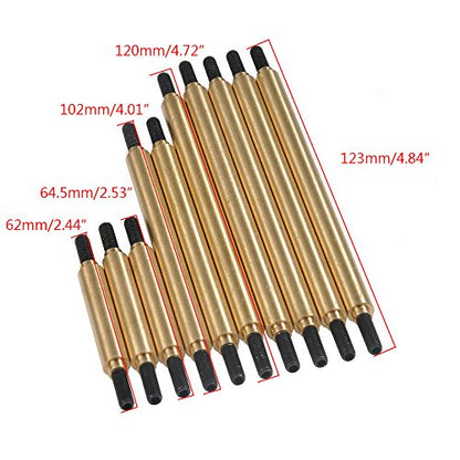 MOHERO Brass Metal Steering & Suspension Linkage Kit Upgrade Parts for 1/10 RC TRX-4 TRX4 Car Pack of 10