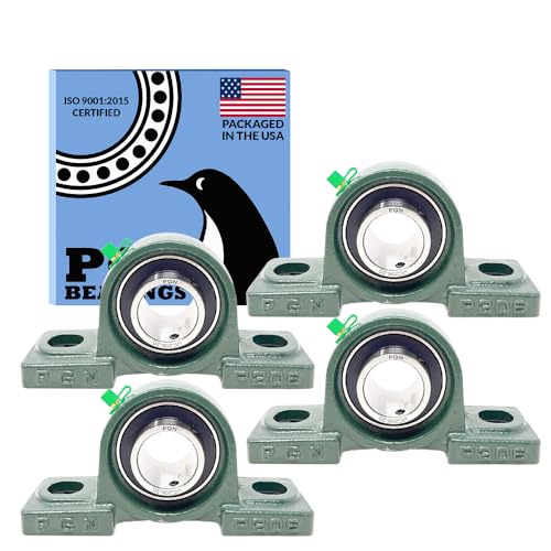 PGN UCP206-20 (4 Pack) Pillow Block Bearing - 1 1/4" Bore Self-Aligning - size: 4, style: UCP206-20