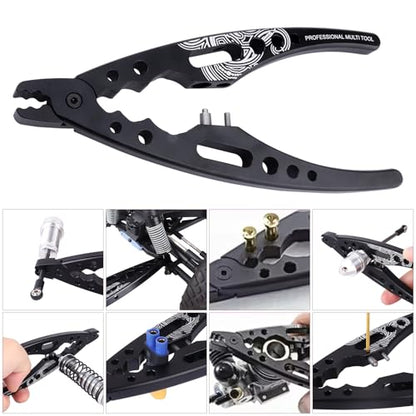 Metal Shock Absorber Pliers Rod Ball Clamp Multi-Function Tool for RC Model 1/8 1/10 Car Crawler Truck Off Road Buggy Touring Drift