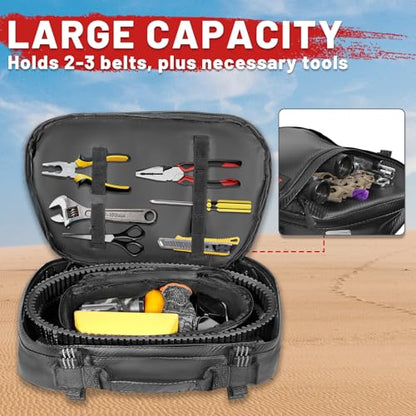 UTV Belt Bag SXS Universal Water Resistant Roll Bar Storage | Fit 1.75-2 In Rollbar; CVT Tool Organizer; Compatible with Maverick X3 Commander Defender Ranger RZR Talon Pionner All Model