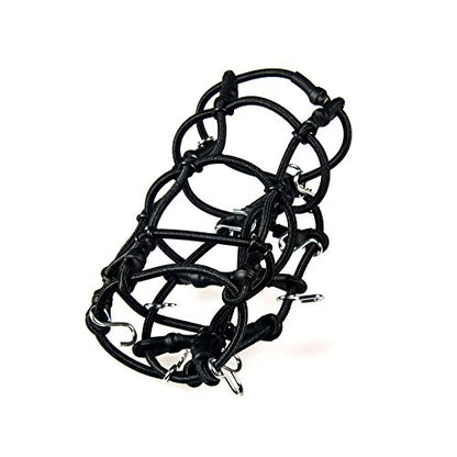 MOHERO 1/10 RC Elastic Luggage Net with Hook for 1:10th RC Vehicles RC Crawler Truck Car D90 TRX4 Roof Rack (Black) - color: Black