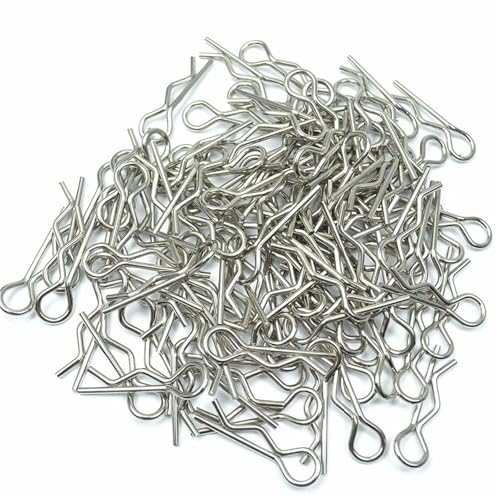 RC Crawlers Components For HSP For HPI 1/8 1/10 1/16 Replacement RC Body Shell Clip Pins Model Remote Control Car Spare Parts RC Model Car Toy Accessories 100PCS(1/8) - size: 1/8