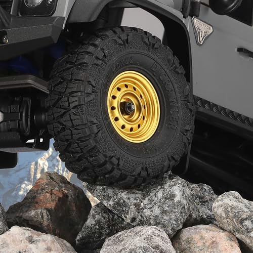 DJCRAWLER 1.0 Inch Sticky Soft Tires 60 * 22mm for SCX24 TRX-4M 1/18 1/24 Wheels Upgrades, High Viscosity RC Crawler MT Rubber Tyre