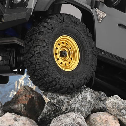 DJCRAWLER 1.0 Inch Sticky Soft Tires 60 * 22mm for SCX24 TRX-4M 1/18 1/24 Wheels Upgrades, High Viscosity RC Crawler MT Rubber Tyre