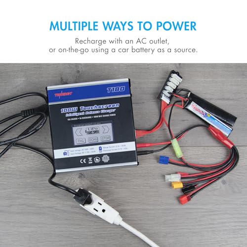Tenergy T180 100W Balance Charger Discharger, Touch Screen RC Battery Charger