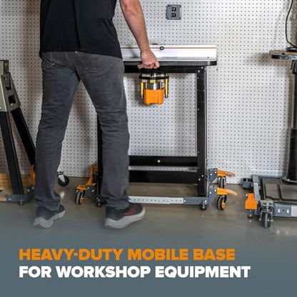 BORA PM-2500 Mobile Base for Shop Equipment - Adjustable Table Saw Base - style: 2 All Swivel Casters