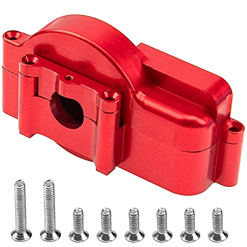 Aluminum Alloy Gearbox Housing Shell Motor Plate #7590 Compatible with Traxxas LaTrax Teton Desert Prerunner Rally SST 1/18 4WD RC Car (Red) - color: Red