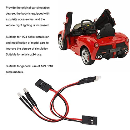 RC Car LED Light Kit, 2Pcs Universal Modified LED Light for Axial Scx24 for 1/24 1/18 Scale Remote Control Car White Light