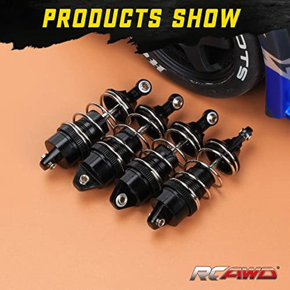 RCAWD ARRMA Vendetta 3S Infraction 70MM MEGA Front Rear Shocks for 1/8 Bash Rc ARA4319V3 ARA4215V3 Series Upgrades Part Black