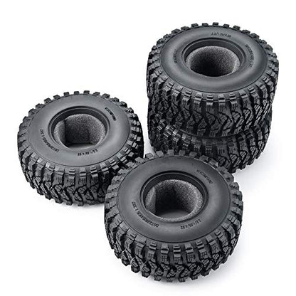 4pcs 2.2" Crawler Tires 125 * 50mm with Foam Insert for 1/10 RC Crawler Car Axial SCX10 TRX4 Wraith RBX10 RR10