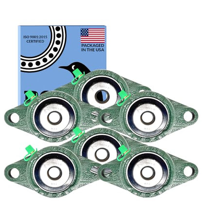 PGN UCFL201-8 (6 Pack) 2-Bolt Flange Bearing 1/2" Bore - size: 6, style: UCFL201-8