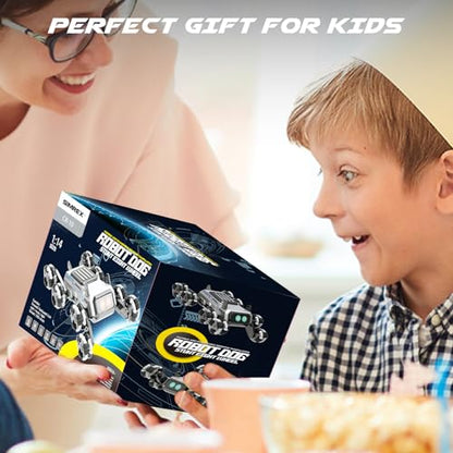 SIMREX Robot Dog RC Stunt Car Toys - Gesture Sensing Remote Control car with Mecanum Wheels, LED Eyes, 3 Sound Effects, Birthday Gift for Kids Boys Girls - style: Stunt Car