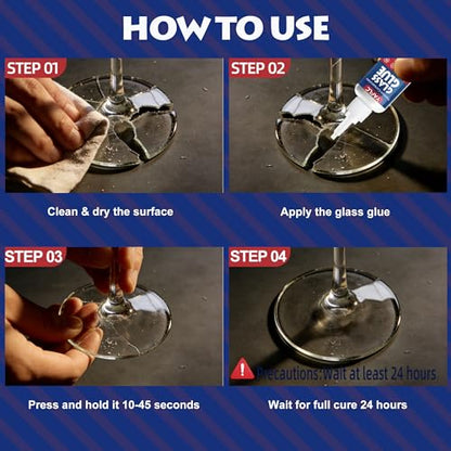 Glass Glue Liquid, Super Glue for Glass Repair 40g | Clear Instant Cyanoacrylate Adhesives for Acrylic Repair, Plexiglass, Jewelry, Rhinestone, Crystal, Art, Mirror, DIY Crafts - style: Glass Glue