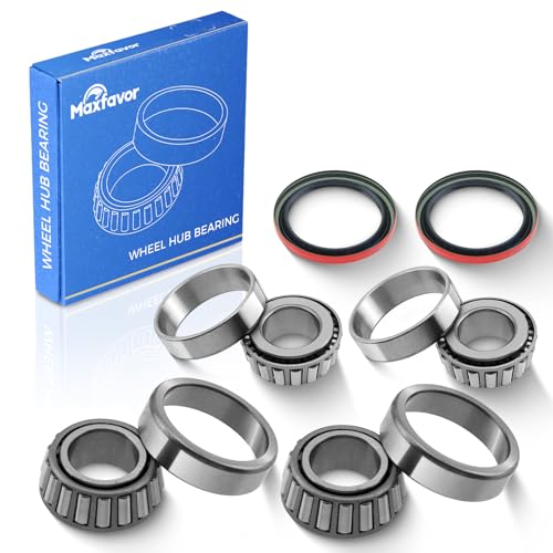 Maxfavor 6PCS Front Wheel Bearing and Seal Kit Replacement for S10 Blazer LLV, GMC Caballero S15 Jimmy Sonoma, Isuzu Hombre 1987-2003 WTA6 WTA34 WS4739