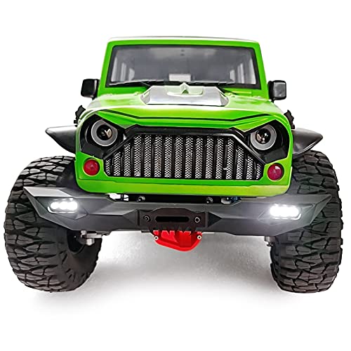 RC-Hub Metal Front Bumper with Led Light for 1/10 Axial SCX10 SCX10 II 90046 90047 TRX4 RC Crawler Car