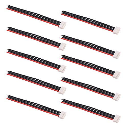 10pcs 4" / 10cm JST-XH 4S Balance Plug Connector Adapter Lead Wire 22awg Silicone Cable for RC Lipo Battery Charger(C124-10)…