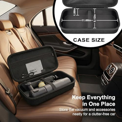 ANKHOH Hard EVA Case for HOTO for Voice-Tank 4-in-1 Car Vacuum Air Duster | Protective Storage Organizer,for Auto Detailing & Office Keyboard Cleaning Kit, Fits Mini Vac & Accessories,Black
