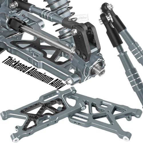 RC Upgrades Part for 1/8 Typhon 6S BLX,Alloy Front Rear Suspension Arms,Turnbuckles Links,Front Knuckles Steering Blocks &Rear Hub Stub Axle Carriers,Wing Mount &Wheelie Bar Set,Titanium - color: Titanium(1set)