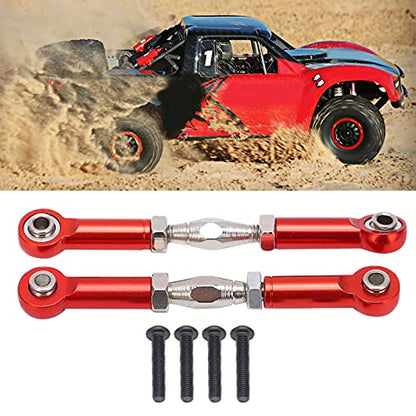 Front Sway Bar Kit with 2.7 inch Aluminum Alloy Arms High Tensile Strength Front Anti Roll Bar Suspension Stabilizer for 1 7 Remote Control Cars Lightweight Sturdy RC (Red) - color: Red