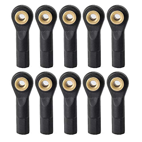 M2 M3 CW 26mm 27mm 30mm Tie Rod End Ball Joint Link, M3 30mm | 10Pcs, Plastic, Ball Head Holder, For 1/10 Axial SCX10 90046 90047 TRX4 D90, RC Crawler Car, Upgrade Parts - color: M3 30mm