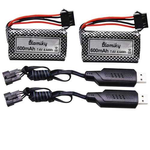 Blomiky 7.4V 600mAh Li-ion SM-5P Plug Battery Suitable for R108 R308Mini 2101 TX2P1 Remote Control RC Boat / R308Mini Battery