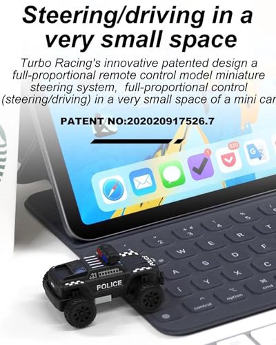 Turbo Racing 1:76 Scale RC Sport Car, 2.4GHZ Remote Control Mini Model Crawler Car with Full Proportional RTR for Adults Gift (C82) - style: C82