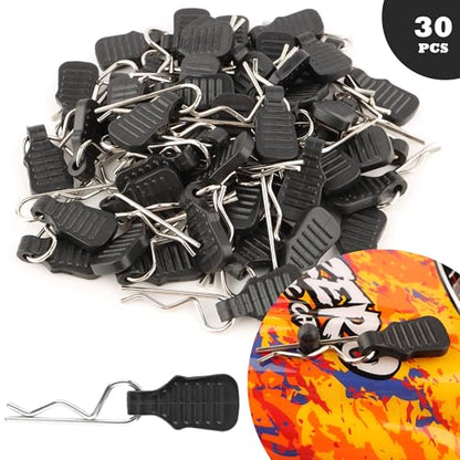 30 Pieces 1.4mm Universal RC Body Clips with Pull Tabs Car Clips RTR Clip Pins H165 Assembly Spare Parts for 1:8 1:10 1:12 Scale Redcat HPI Himoto HSP Exceed RC Car Parts Truck Buggy (Black) - color: 1.4mm