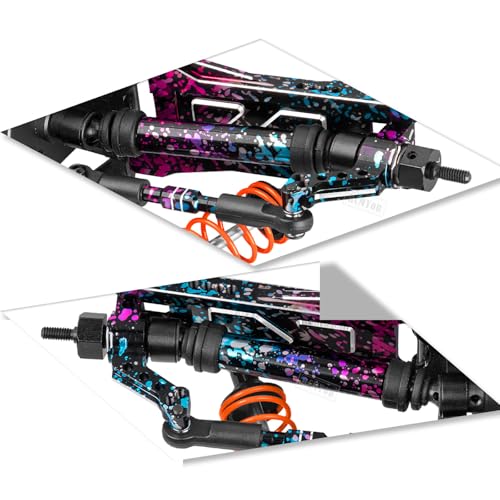 RC Rear Drive Shaft CVD & Front Axles Upgrades Part for 1/10 Slash 2WD/Slash VXL 2WD,Stainless Steel #45 Driveshaft with Hex,Colorful - color: Colorful - Parts