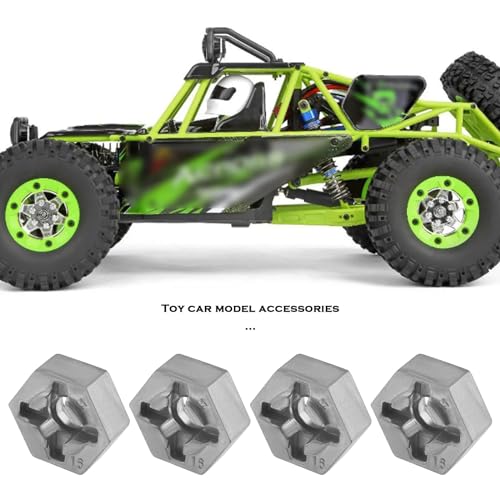 4 Pieces 55-ZJ09 Wheel Hub Hex Adapter RC Car Aluminum Alloy Wheel Hub Hex Accessory for 9125 9155 9156 1/10 1/12 RC Car