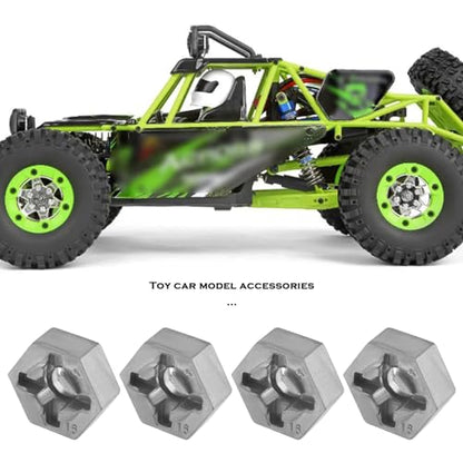 4 Pieces 55-ZJ09 Wheel Hub Hex Adapter RC Car Aluminum Alloy Wheel Hub Hex Accessory for 9125 9155 9156 1/10 1/12 RC Car