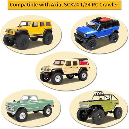 SCX24 Skid Plate and Brass Chassis Weight Bar Upgrades for Axial SCX24 Gladiator Bronco Deadbolt C10 Wrangler
