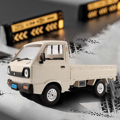 jaming Remote Control Drift Car,WPL D14 4WD RC Car RTR Full Scale 1:10 Drift Pickup 2.4G RC Truck Crawler Off Road Drift with LED Light Vehicle Toy for Boys Girls Birthday Gifts - color: D14-white