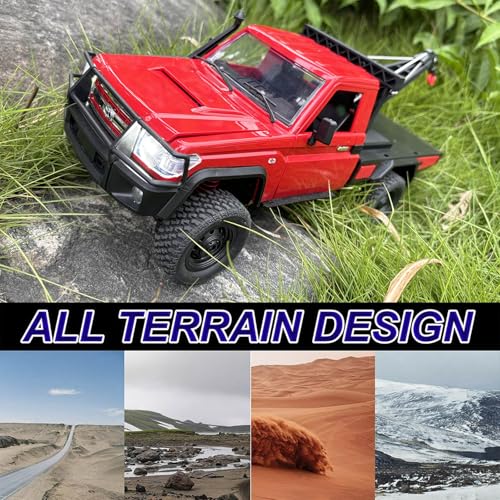 HLSFWDRIVE MN82T RC Crawler 1/12 RC Truck with Crane Hook All Terrain | Remote Control Rock Crawler 4x4 Hobby Car for Adult 280 Motor 2 Speed Proportional Control Upgraded ESC Receiver