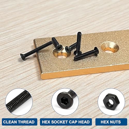 NINDEJIN M2 Screws, Metric M2-0.4 Flat Head Allen Socket Drive Screw, 452 pcs M2 Tiny Nuts Assortment Kit for 3D Printing Projects, RC Airplanes and Other Small Projects (9 Screw Lengths) - size: 452Pcs M2 3mm-20mm